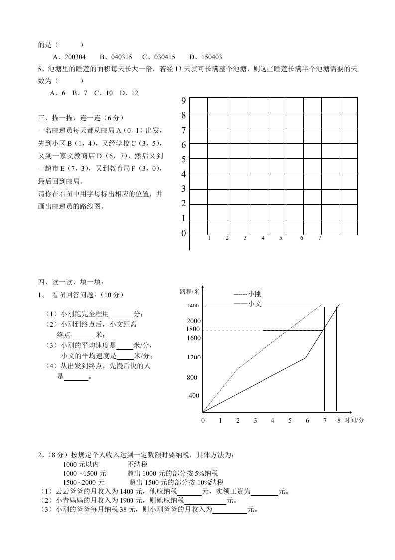 六下数学名校期末测试卷（03）含答案人教版-天云资源博客网-致力于共享资源